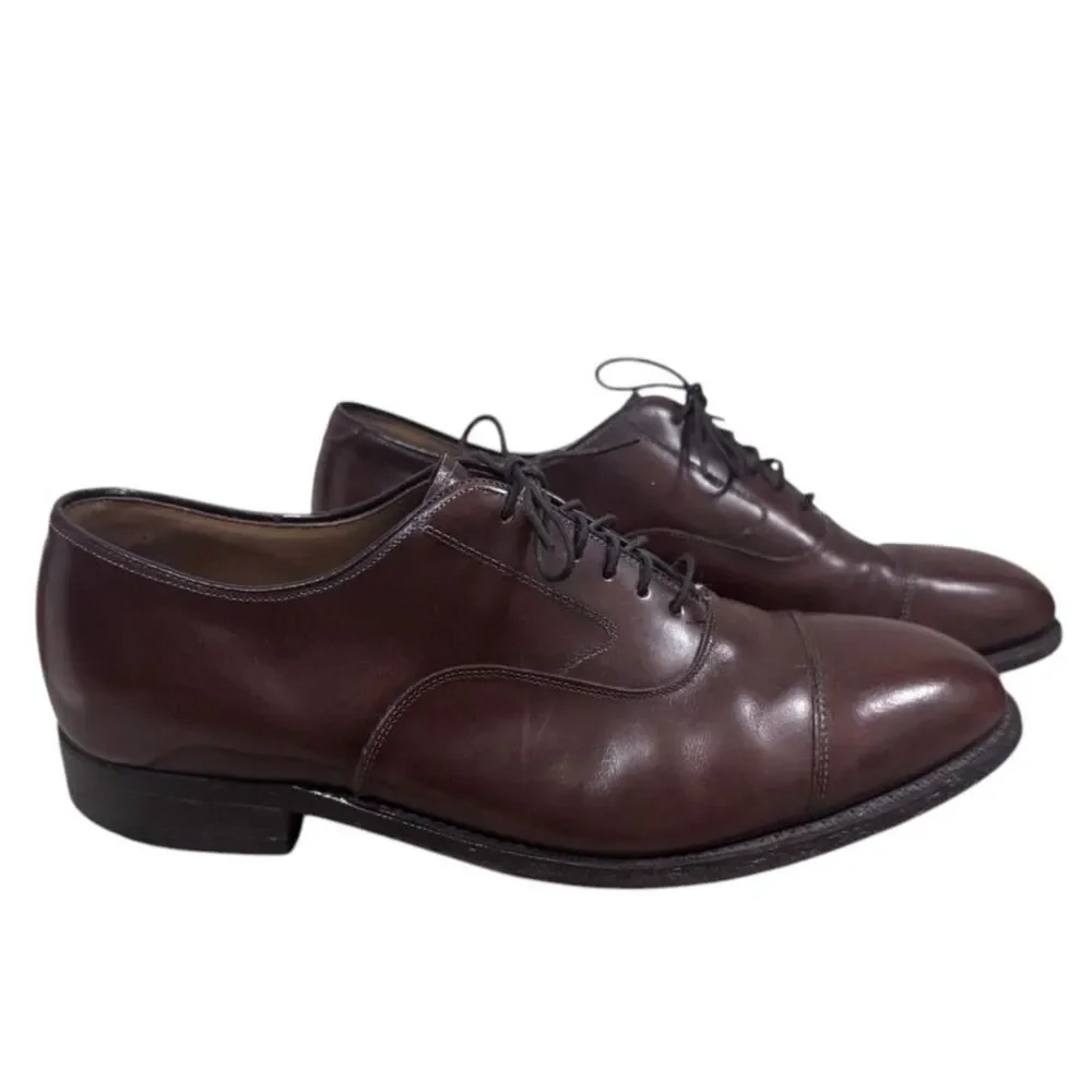 Johnston & Murphy Optima Cap Toe‎ Oxford Dress Shoes Leather Mens 9.5 D/B USA